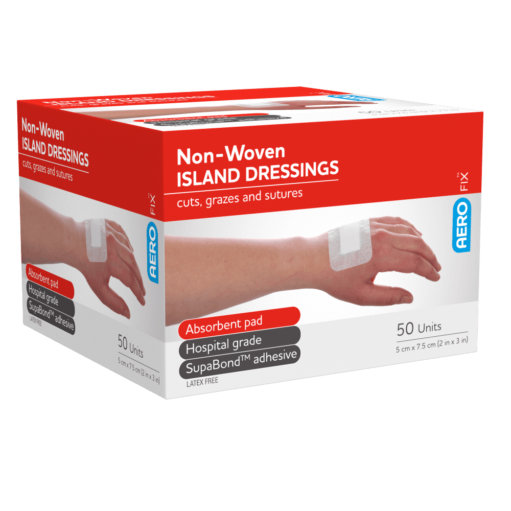 AEROFIX Non-Woven Island Dressing 5 x 7.5cm Box/50