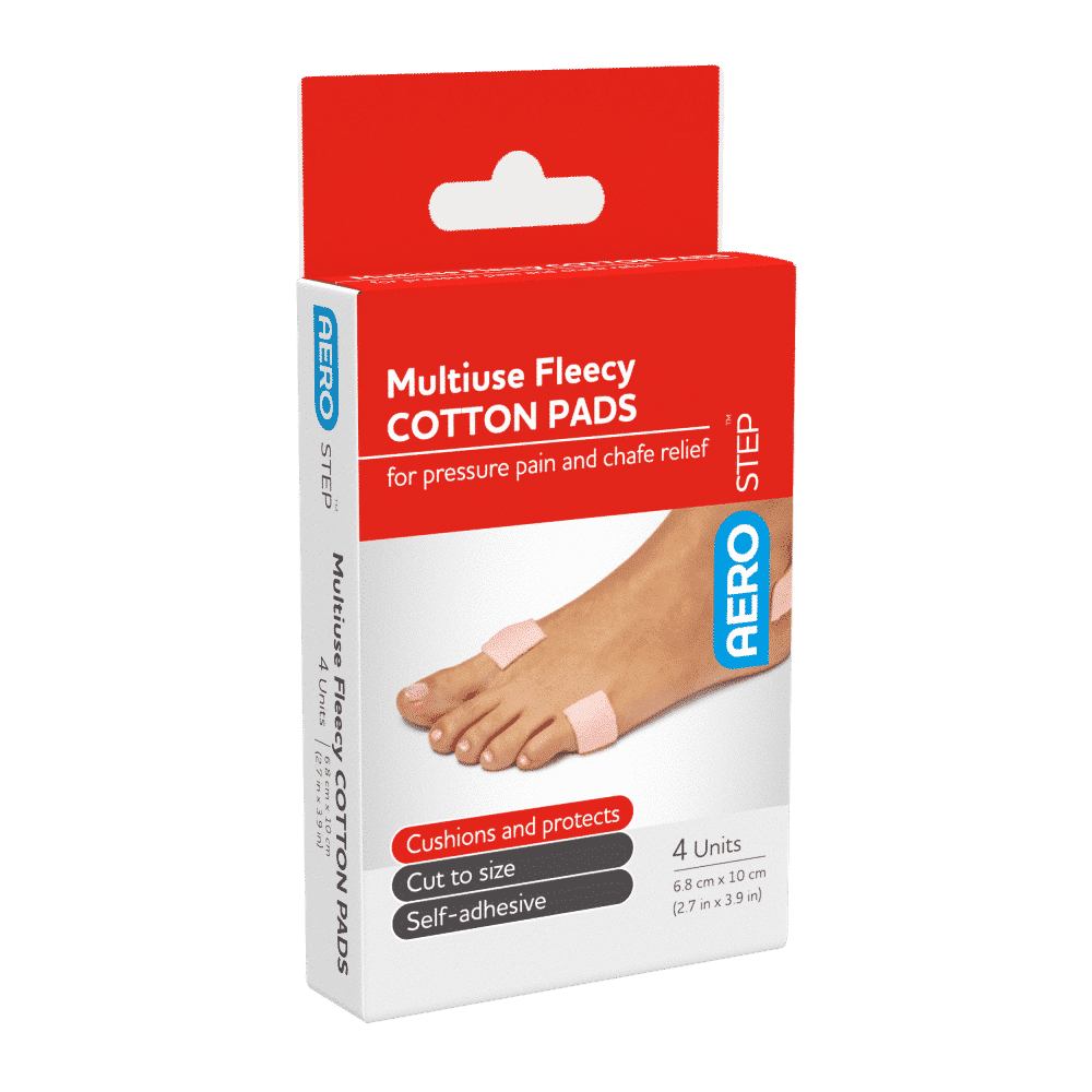 AEROSTEP Multiuse Fleecy Cotton Pad 68 x 100mm Box/4