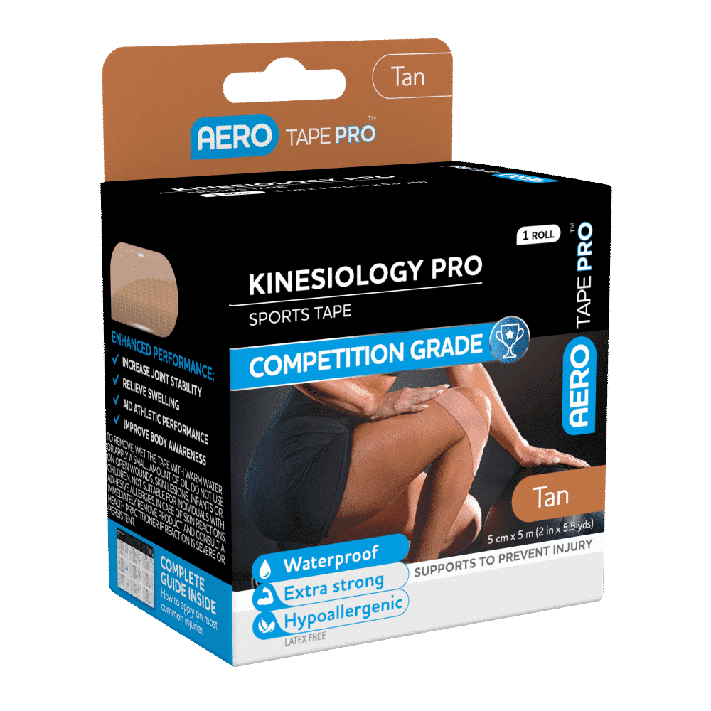 AEROTAPE Tan Kinesiology Pro Sports Tape 5cm x 5m