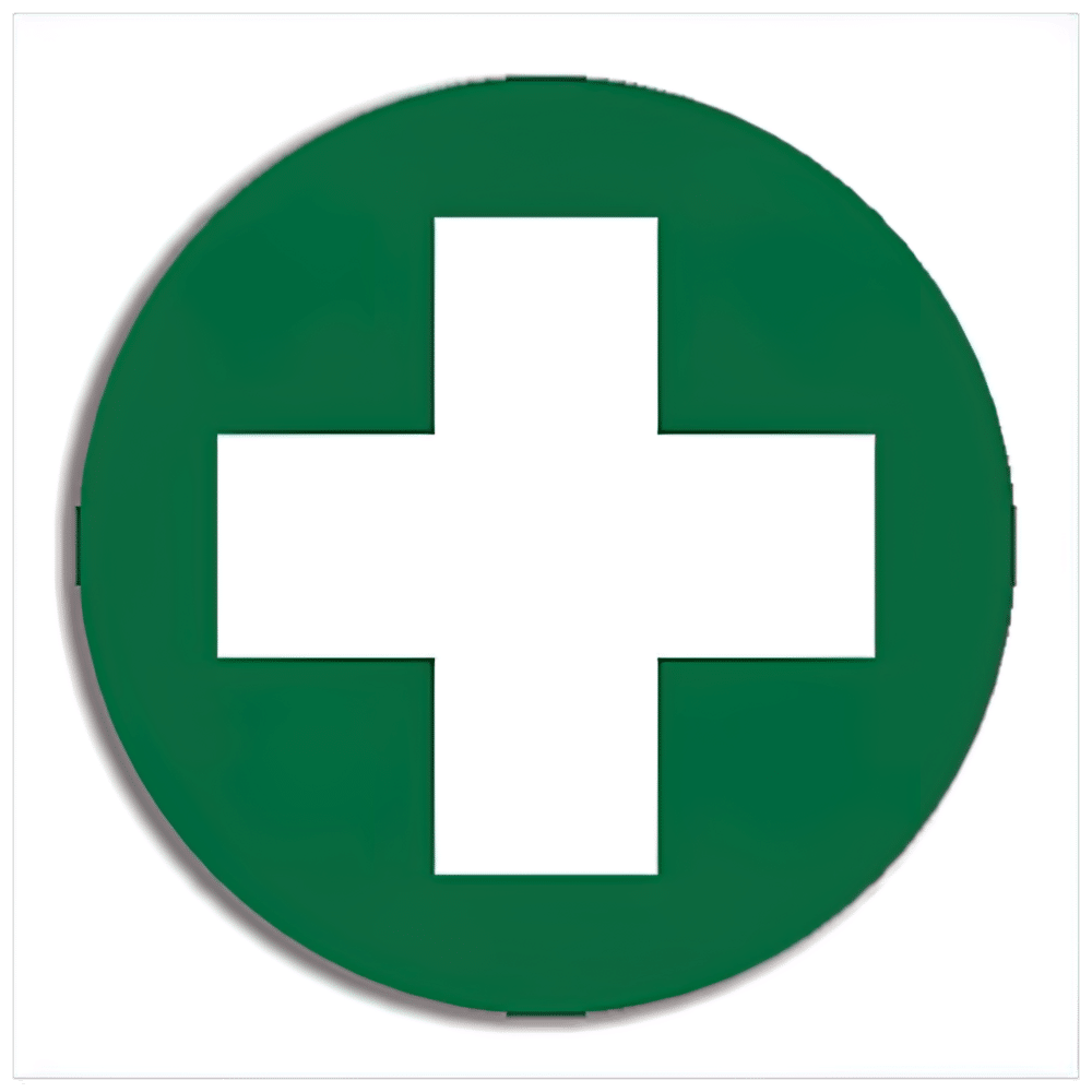 First Aid Cross Sticker 5 x 5cm Sheet/5