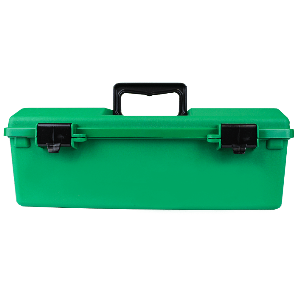 AEROCASE Green Plastic Tacklebox with 1 Liftout Tray 23 x 40 x 14.5cm