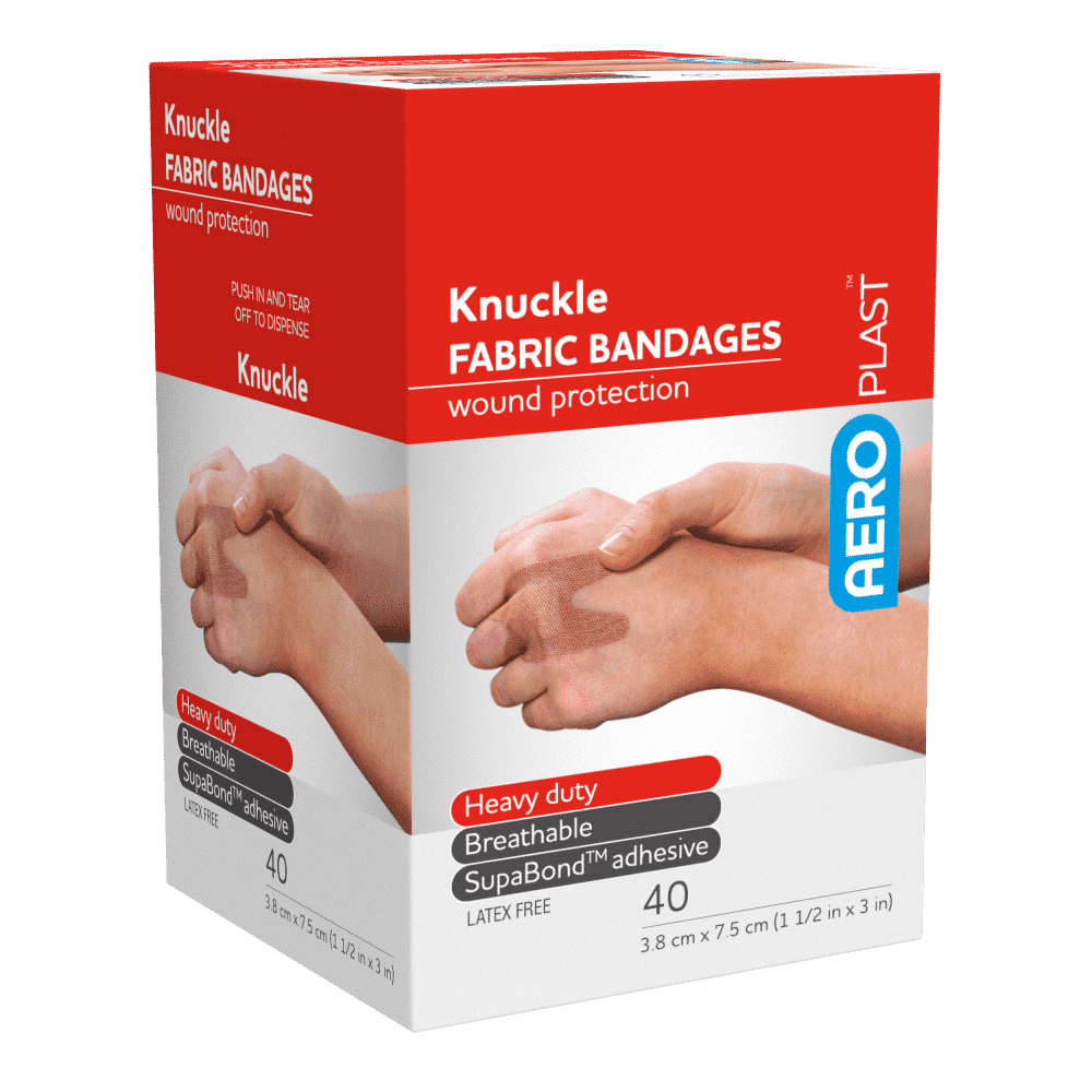 AEROPLAST Premium Fabric Knuckle Dressings 7.5 x 3.8cm Box/40
