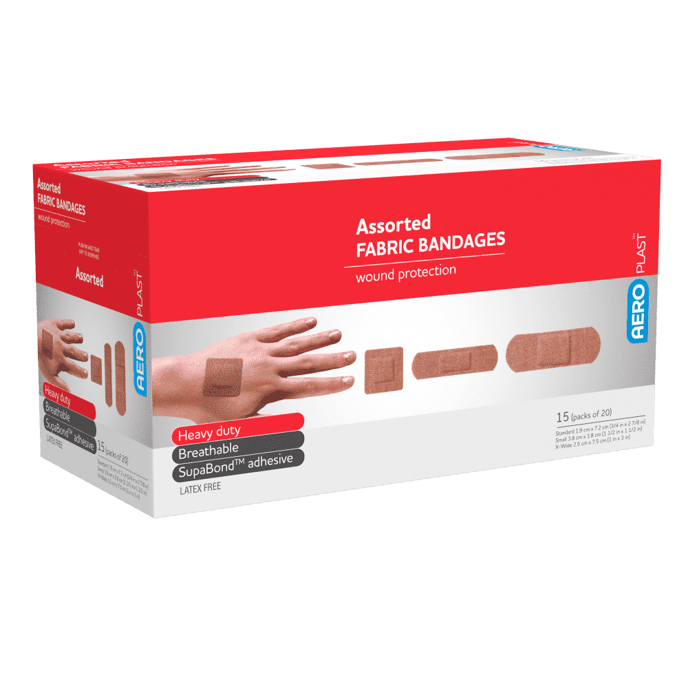 AEROPLAST Premium Fabric Assorted Dressings Env/20