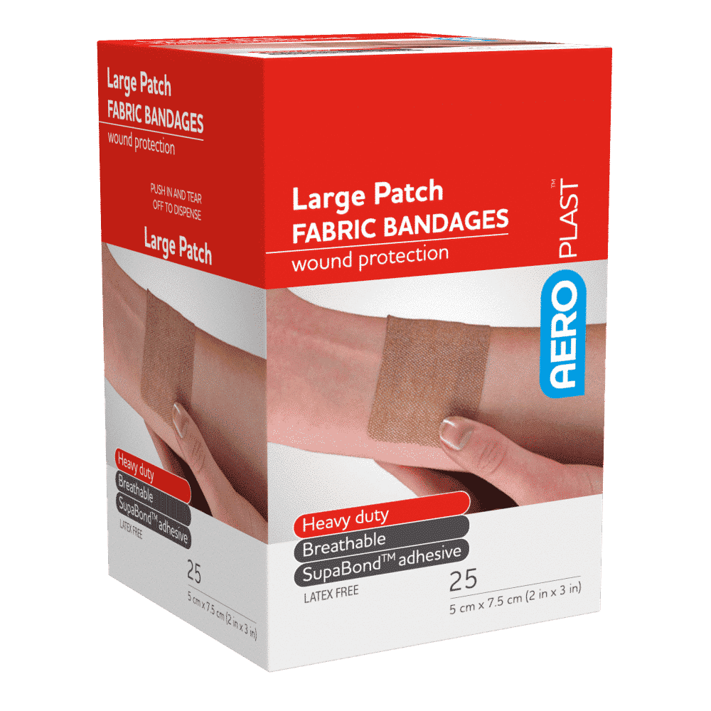 AEROPLAST Premium Fabric Large Patch 7.5 x 5cm Box/25