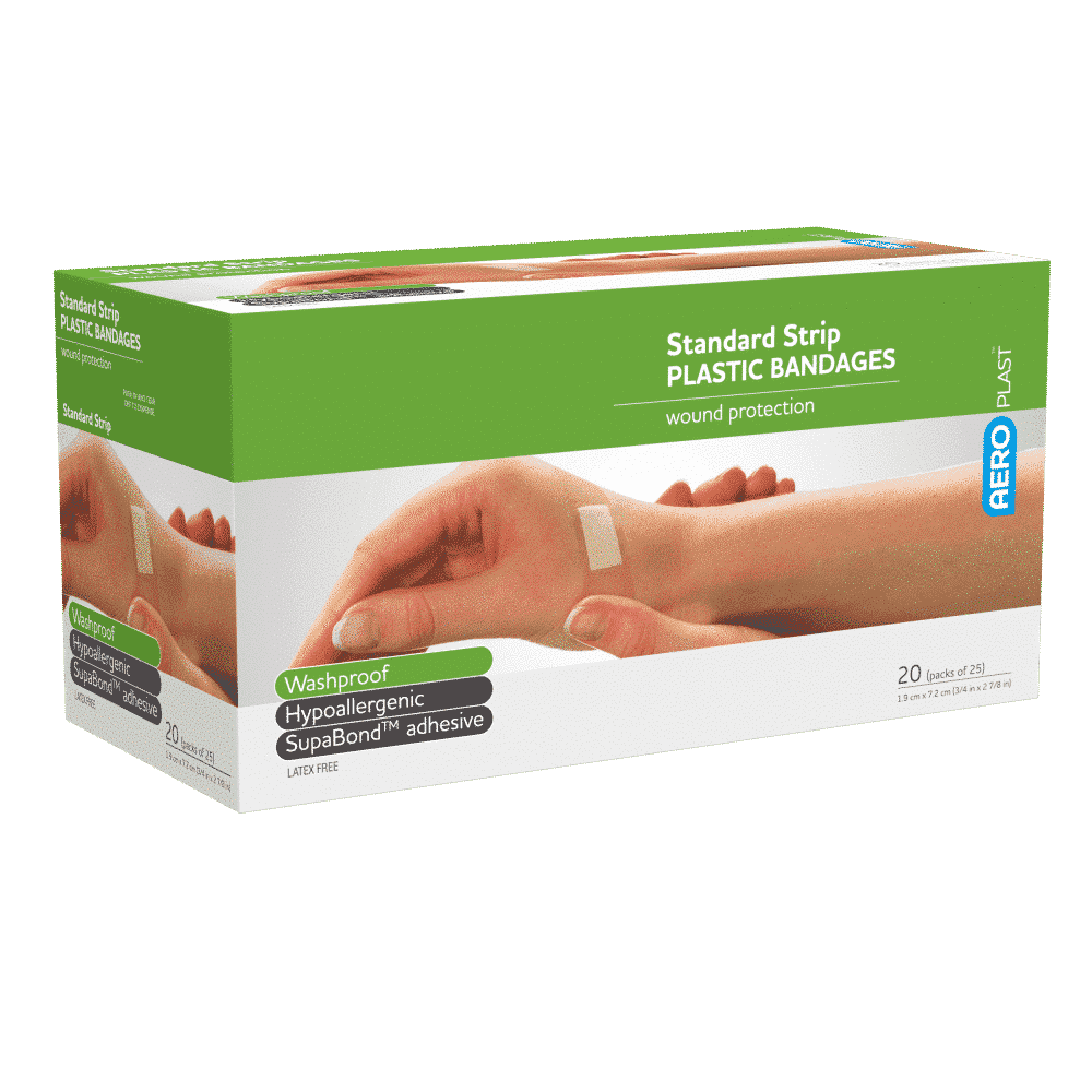 AEROPLAST Plastic Standard Strip 7.2 x 1.9cm Env/25