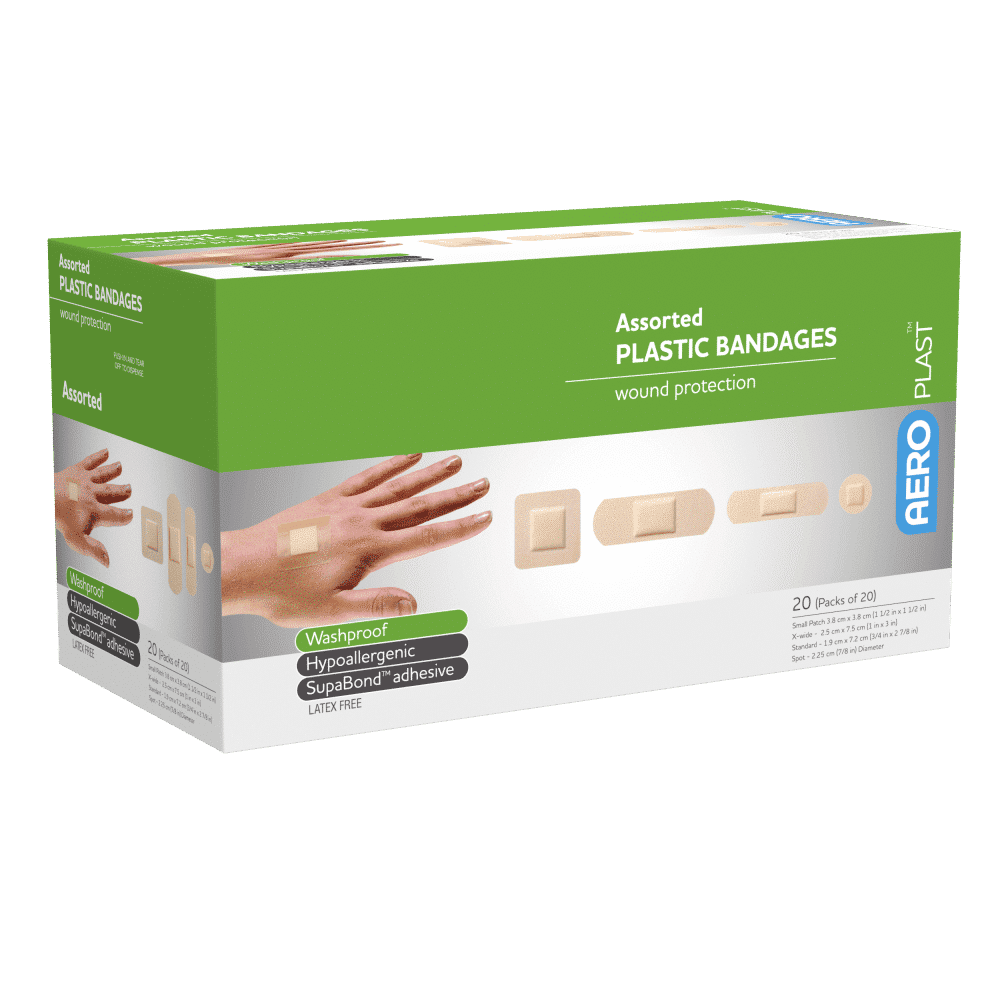AEROPLAST Plastic Assorted Dressings Env/20