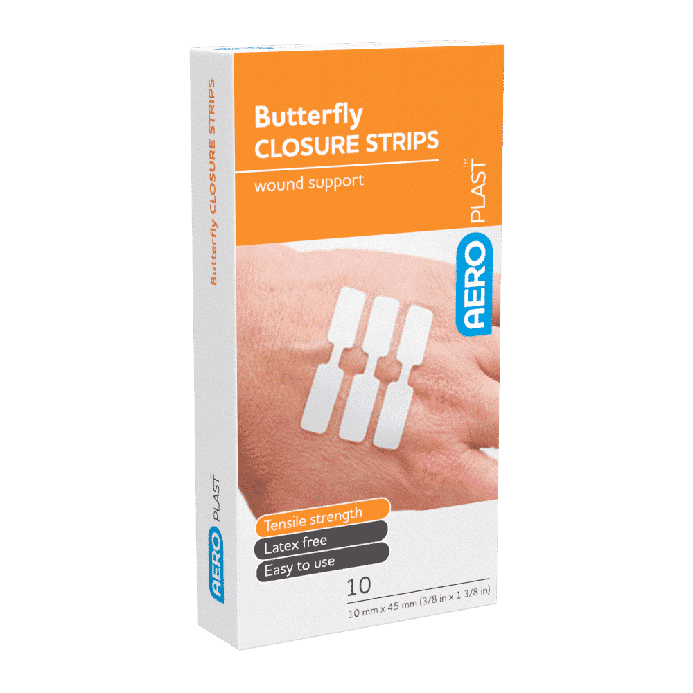 AEROPLAST Butterfly Wound Closures 45 x 10mm Box/10